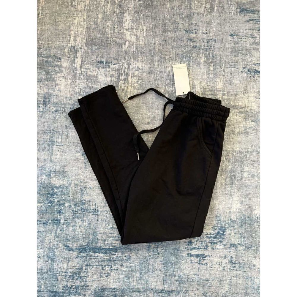 NWT! Good Sport Black Drawstring Sweatpants w Snaps XS